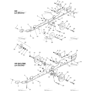 RAIL MOUNTING 500 0972764, EUROPEAN 500 E972764, 500 SKS 0972 (4938393839C002)