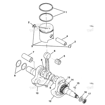 CRANKSHAFT & PISTON TRAIL BOSS