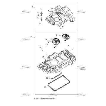 ENGINE, COOLING SYSTEM, FANS AND SHROUDS