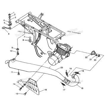EXHAUST ASSEMBLY TRAIL BOSS