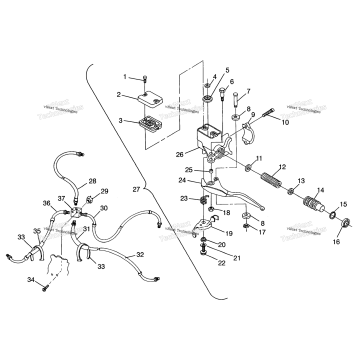 CONTROLS MASTER CYLINDER/BRAKE LINE TRAIL BOSS