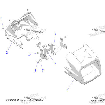 BODY, HEADLIGHT POD /LE
