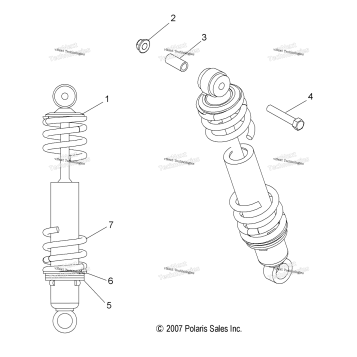 SUSPENSION, SHOCK, FRONT TRACK (49SNOWSHOCKFRONT)