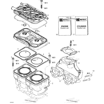 CYLINDER AND EXHAUST MANIFOLD