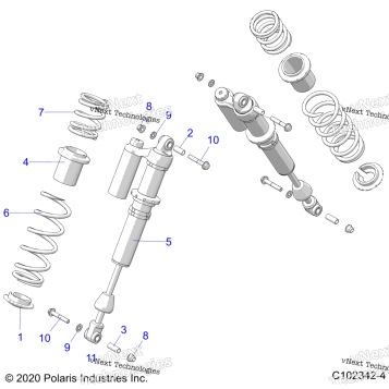 SUSPENSION, SHOCK, REAR
