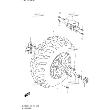 LH REAR WHEEL (LT-A750XPZ)