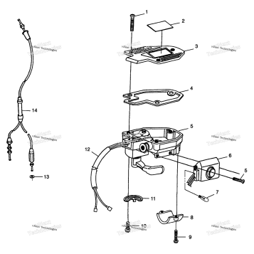 CONTROLS THROTTLE ASM./CABLE XPLORER 400L