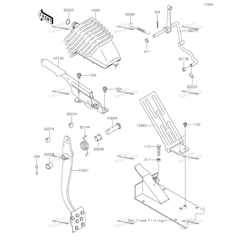BRAKE PEDAL/THROTTLE LEVER