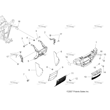 BODY, FRONT BUMPER & MOUNTING