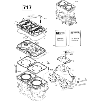 CYLINDER AND EXHAUST MANIFOLD