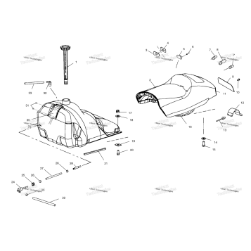 SEAT AND GAS TANK