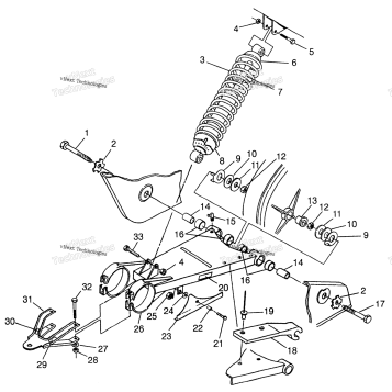 SWING ARM/SHOCK MOUNTING SPORTSMAN 400L