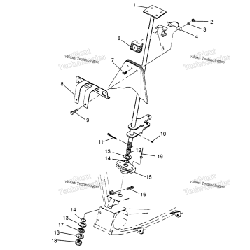 STEERING POST ASSEMBLY 4X4 300