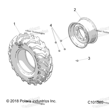 WHEELS, FRONT TIRE
