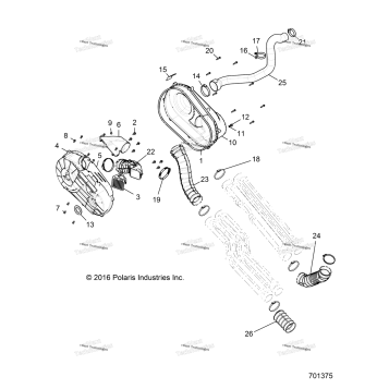 DRIVE TRAIN, CLUTCH COVER AND DUCTING