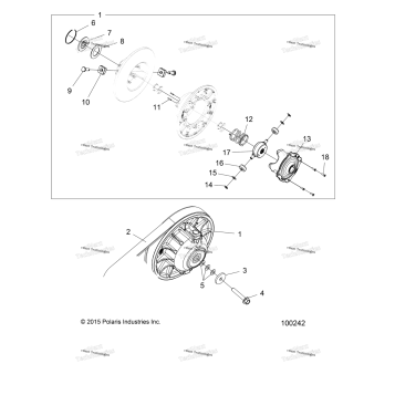 DRIVE TRAIN, SECONDARY CLUTCH A17SEE57FL