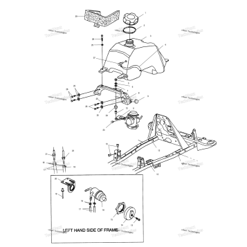 FUEL TANK & CARBURETOR MOUNTING