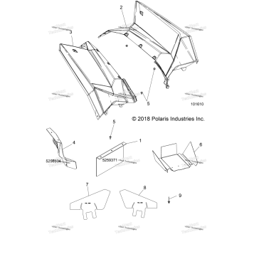 BODY, REAR CAB AND HEAT SHIELDS