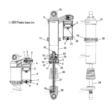 SHOCK, REAR /AB/AC