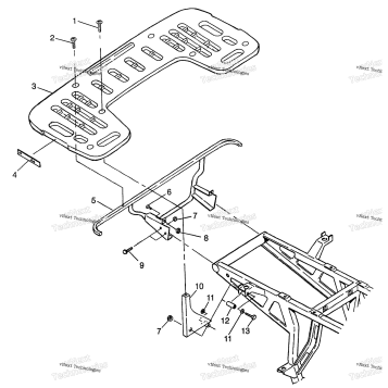 REAR RACK MOUNTING XPRESS 300 W97CA28C & XPRESS 400L