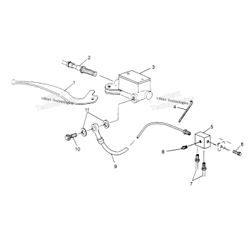CONTROLSRH MASTER CYLINDER/BRAKE LINE 6X6 400L