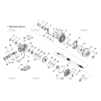 AXLE, REAR WHEEL /AB