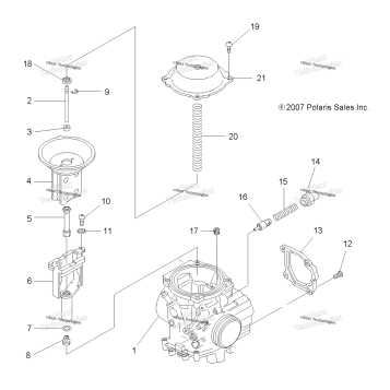 ENGINE, CARBURETOR UPPER