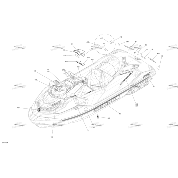 DECALS - GTX ENGINE 1630 ACE PACKAGE LTD