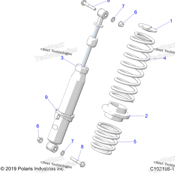 SUSPENSION, SHOCK, REAR