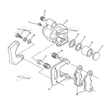 FRONT BRAKE ASSEMBLY 350 4X4 UPDATE