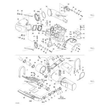 ENGINE SUPPORT AND MUFFLER