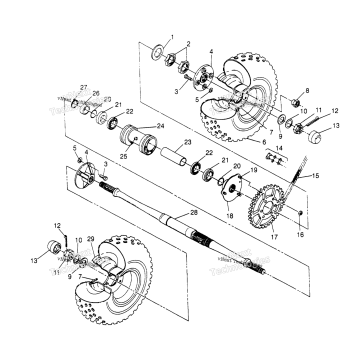 REAR WHEEL DRIVE ASSEMBLY 2X4 400L