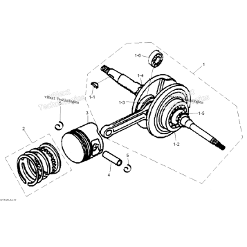 CRANKSHAFT AND PISTONS