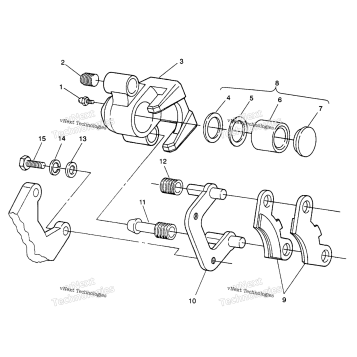 MIDDLE AXLE BRAKE ASSEMBLY 6X6 250