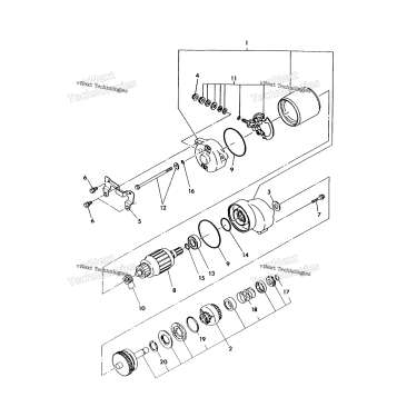 STARTING MOTOR ASSEMBLY 250 2X4
