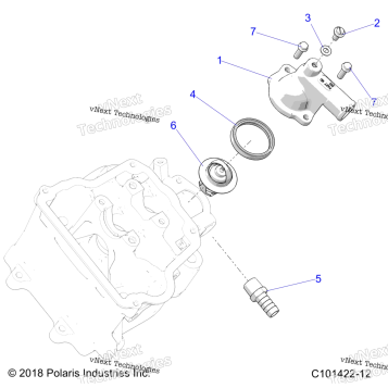 ENGINE, THERMOSTAT & COVER