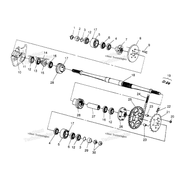 MIDDLE DRIVE ASSEMBLY 6X6 400L U.S. , SWEDISH S958740 & NORWEG