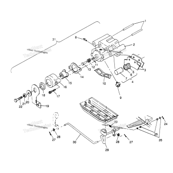 REAR BRAKE ASSEMBLY 2X4 400L