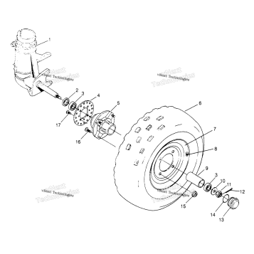 FRONT WHEEL ASSEMBLY TRAIL BLAZER