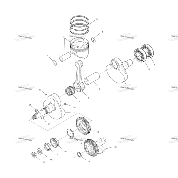 CRANKSHAFT AND PISTON A02BG50AA/AC