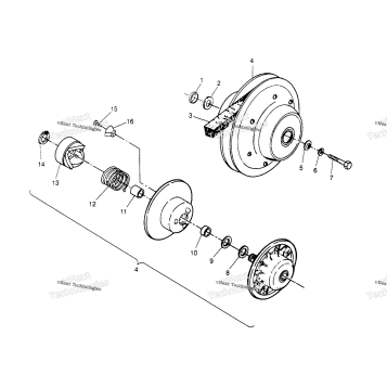 DRIVEN CLUTCH ASSEMBLY 4X4 400L