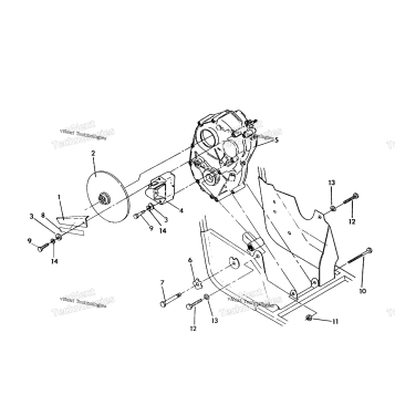 RH GEARCASE/BRAKE MOUNTING 250 2X4