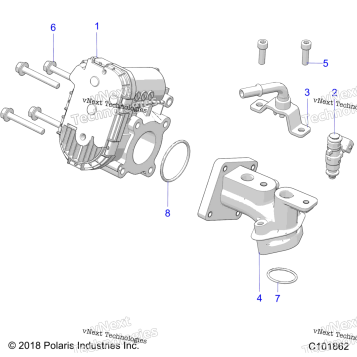 ENGINE, THROTTLE BODY & FUEL RAIL