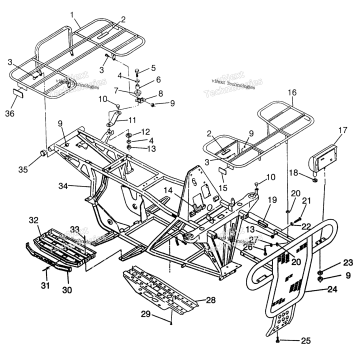 BUMPER/RACK MOUNTING MAGNUM 4X4 & SWEDISH MAGNUM 4X4 S968144