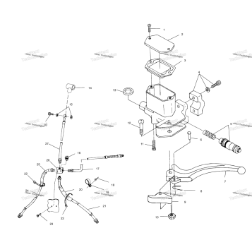 CONTROLS MASTER CYLINDER/BRAKE LINE
