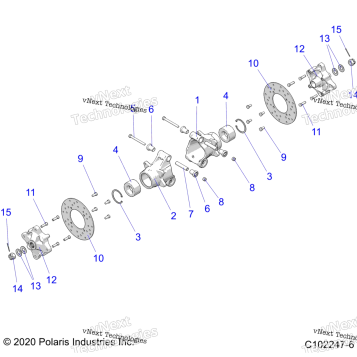 SUSPENSION, REAR HUBS, CARRIER & BRAKE DISC