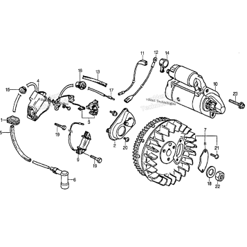 POINTS + IGNITION COIL + FLYWHEEL