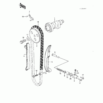 CAMSHAFT/CHAIN/TENSIONER ('83 C1)