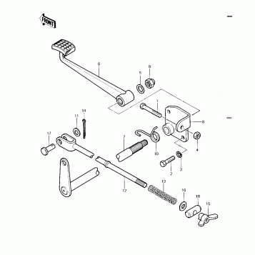 BRAKE PEDAL ('83 C1)