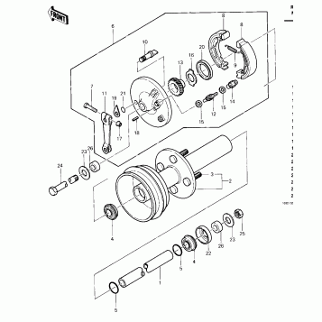 FRONT HUB/BRAKE ('83 C1)